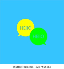 Hallo-Sprechmeldung. Vektorgrafik. EPS10.