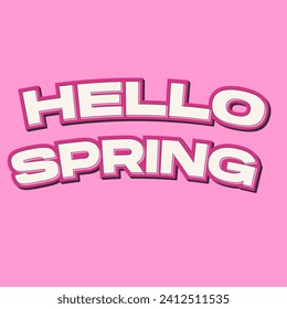 hello spring 3d editable text effect