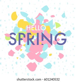 Hello spring. Abstract vector background