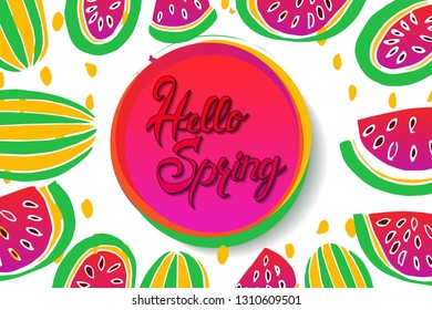 Hello spring background