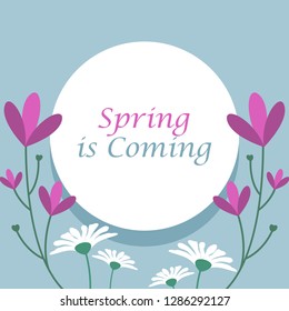 Hello Spring Background Illustration