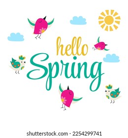 Hello spring. Birds are flying, the sun is shining