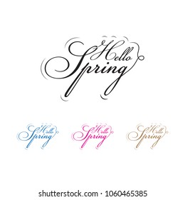 Hello spring calligraphic