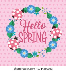 hello spring card