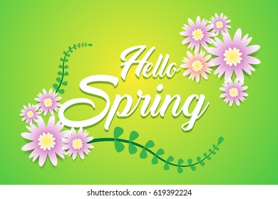 Hello Spring  card design 