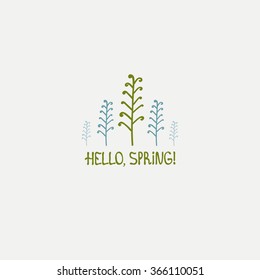 Hello, Spring! Card. Sprout.