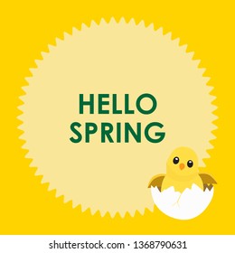 Hello spring with chicken hatching