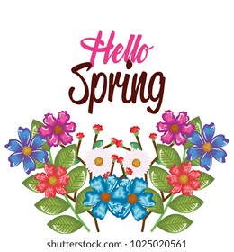 hello spring decorative design