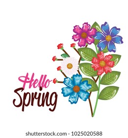 hello spring decorative design
