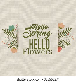 hello spring design, vector illustration eps10 graphic 