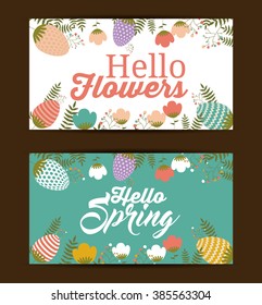 hello spring design, vector illustration eps10 graphic 
