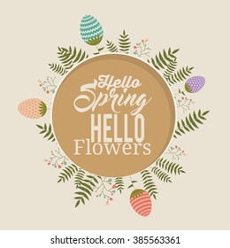 hello spring design, vector illustration eps10 graphic 