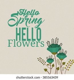 hello spring design, vector illustration eps10 graphic 