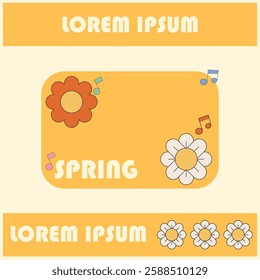 hello Spring flat design, spring sale poster,