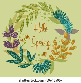 "Hello Spring" floral card