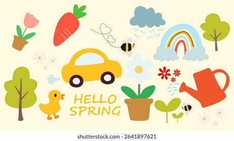 Hello spring, flowers, trees and animals. #60
