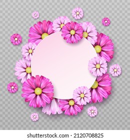 Hello spring! Flowers vector design for Mather's day. Happy Mother's day floral greeting card for mom's international celebration. Happy Women's day. Realistic vector flower. Vector on png background.