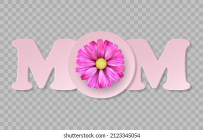 Hello spring! Flowers vector design for Mather's day. Happy Mother's day floral greeting card for mom's international celebration. Happy Women's day. Realistic vector flower. Vector on png background.