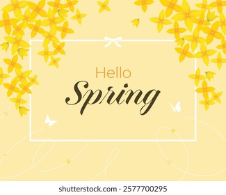 Hello Spring Frame _ Forsythia Version