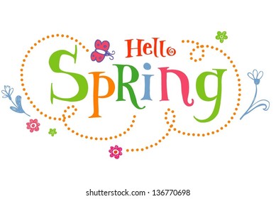 Hello Spring! Funky Background