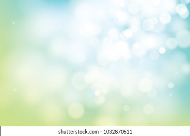 hello spring green bokeh blur abstract background.