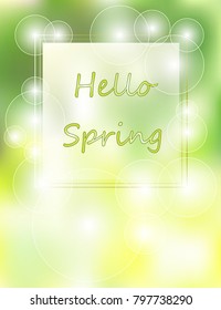 Hello spring greeting card