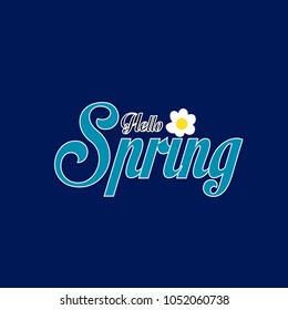 hello spring greeting card or symbol