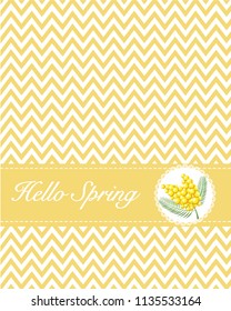 Hello spring greeting card writing