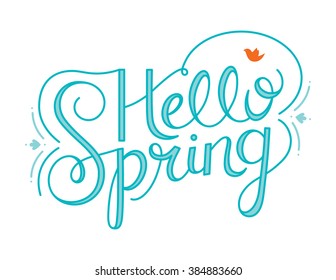 Hello Spring Hand Lettering