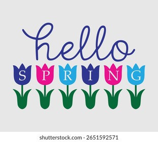 Hello Spring, Happy Spring Eps design, Spring Eps Cut File, Hoppy t shirt, Bunny and spring Eps, Egg for Kids, Cut File Cricut