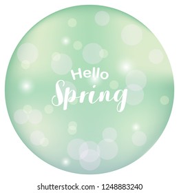 Hello spring icon on white background vecror illutration 