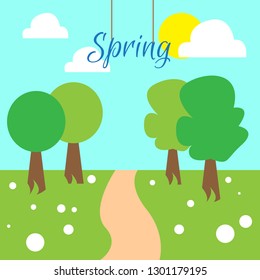 Hello Spring Illustration