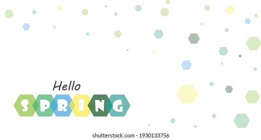 Hello spring illustration, vector design. on a white background. Idea for design posters, brochures, posters, flyers with space for text.