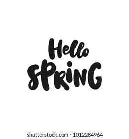 Hello Spring lettering