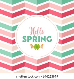 Hello Spring Pastel Color Pattern