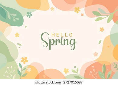 Hola Primavera fondo floral