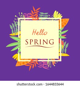 Hello Spring Post and Welcome Spring for Post spring celebrate and social media templates or whatever you want