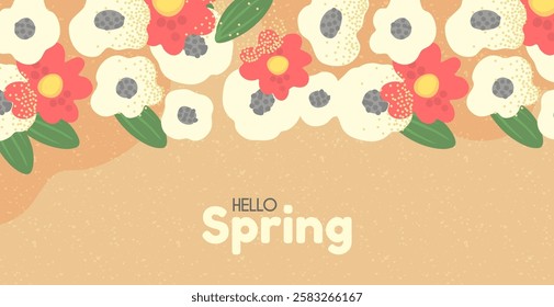Hello Spring! Season minimal flower design