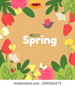 Hello Spring! Season minimal flower design