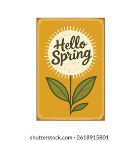 Hello spring seasonal banner collection with floral decoration, artistic hand drawn line art posters set of blooming flowers and plants, elegant springtime illustrations for seasonal design

