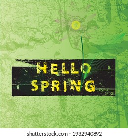 Hello Spring Special  Sale . Leaf  vector logo