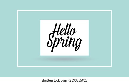 Hallo Frühling oder Frühlingszeit. Frühlingsvorlage für Banner, Karte, Poster, Hintergrund.
