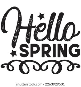 hello spring t shirt design
