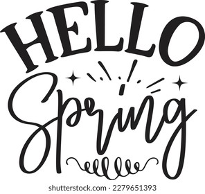 Hello Spring t shirt design