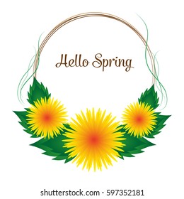 Hello Spring, tender frame for your text