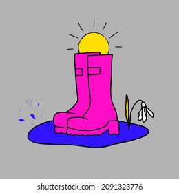 Hello spring. It's time to run through the puddles in boots