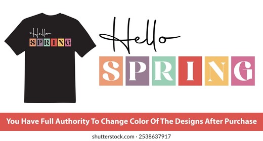 Hello Spring tshirt design , Cut Files , Hello vector designs - Sweet Quote idea | Winter Saying - Season Clipart , Welcome Spring design