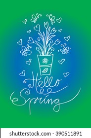  Hello spring tulips in flower vase