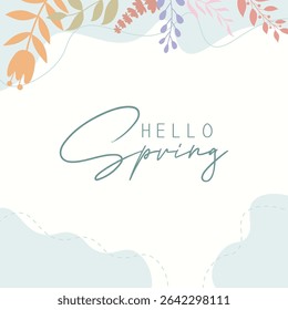hello spring vector background.it is suitable for card, banner, or poster