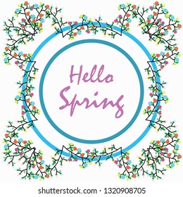 Hello Spring Vector Design